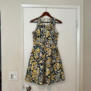 Blue and yellow flower dress